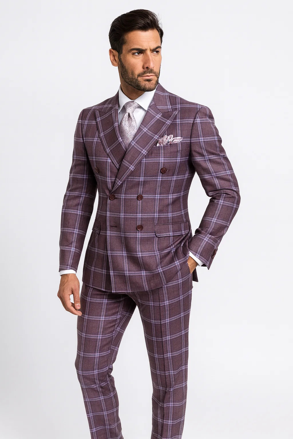 rossiman-plaid-suit-textured-windowpane-pattern-in-gray-and-lavender-double-breasted-design