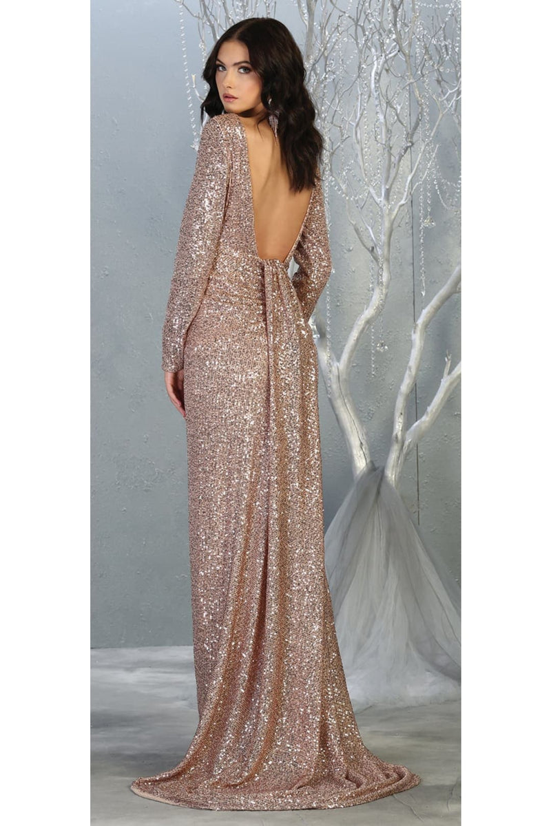 Plus Size Long Evening Gown Maxi Formal Dress for Women By Royal Queen RQ7795