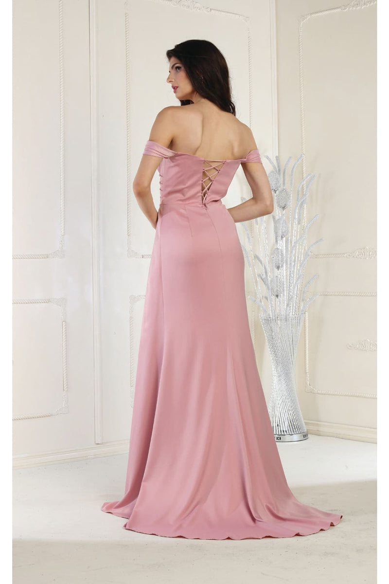 Royal Queen RQ7971 Satin Off Shoulder Prom Dress