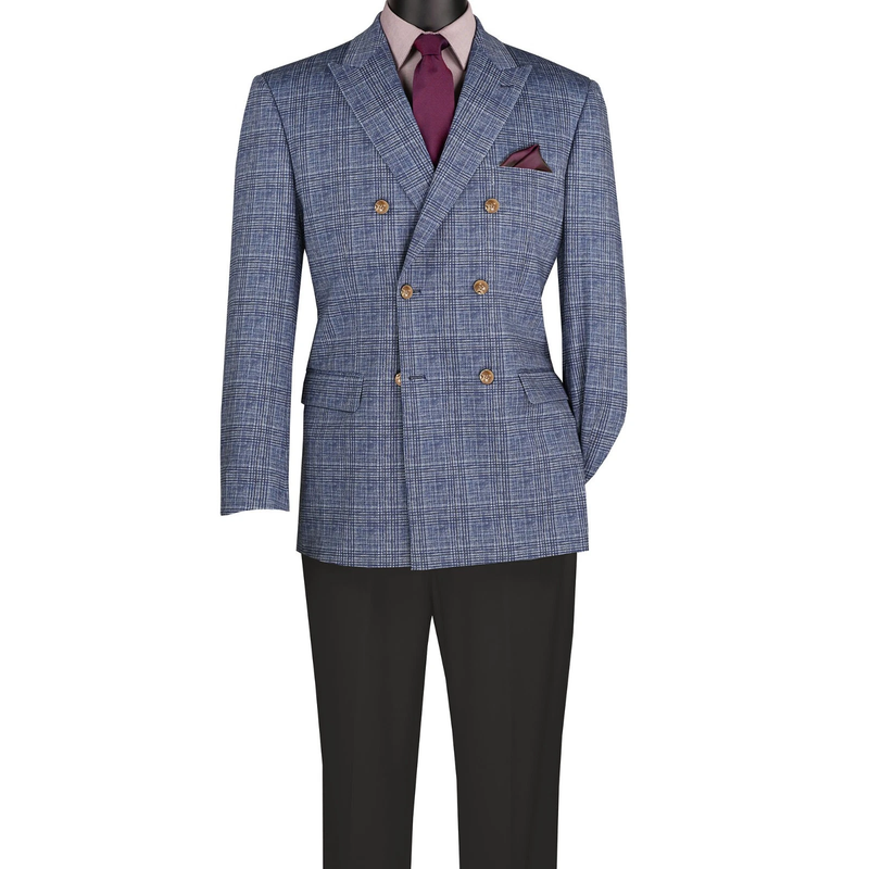 Men Regular-Fit Windowpane Blazer Jacket