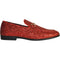 Bravo Mens Modern Glitter Sequin Prom Tuxedo Loafer in Red - Men's Dress Shoes