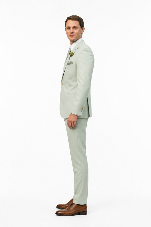 Sage Green Groomsmen Suit
