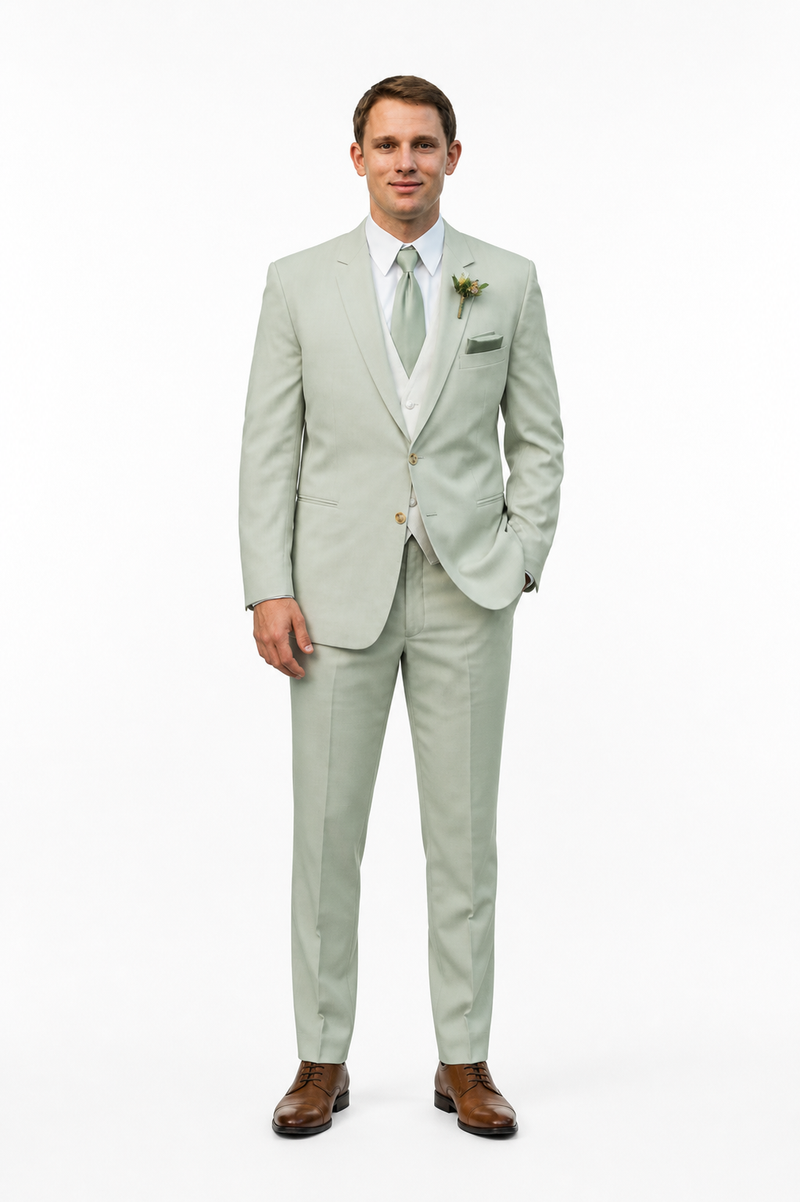 Sage Green Groomsmen Suit