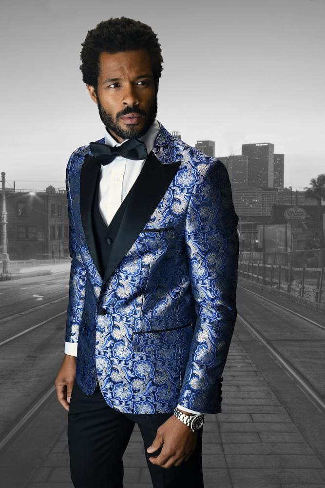 Silver clearance blue tuxedo