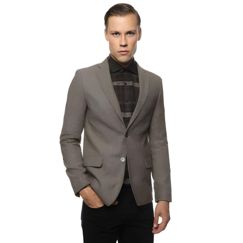 Brown Tweed Blazer - Mens Brown Tweed Jacket - Winter - Fall Fabric Tweed Pattern Wool Fabric