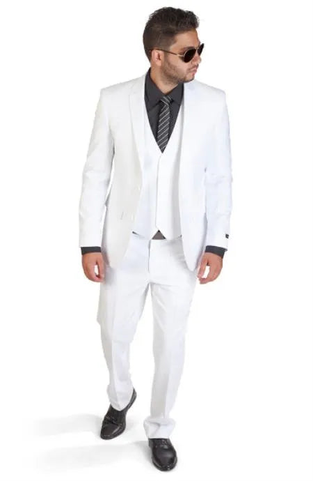 Slim Fit Vested Suit - AlbertoNardoniStore