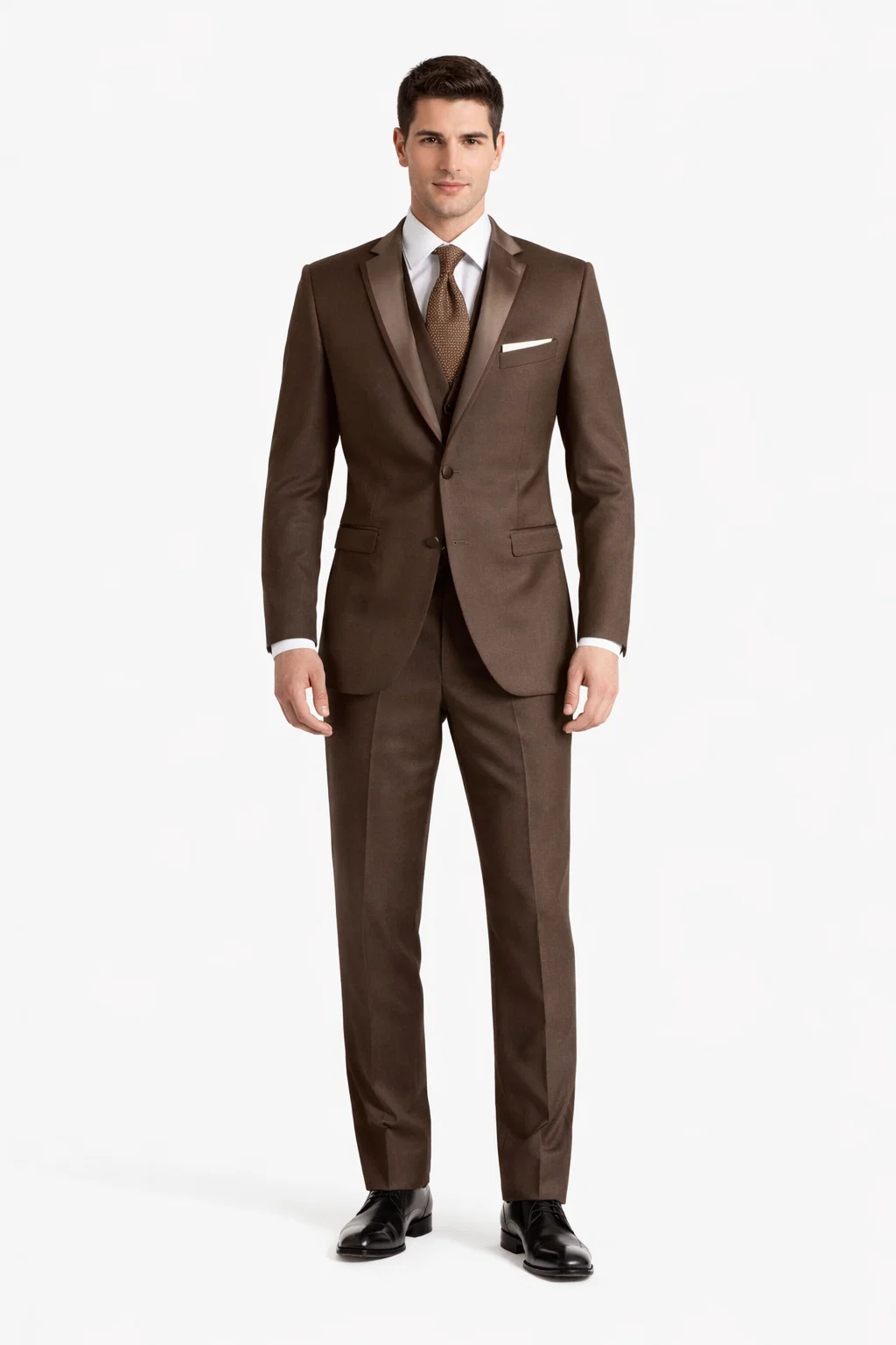 Smoking Traje - Esmoquin - Smoking Para Hombre - One Button Trajes De Novio - Chocolate Tuxedo