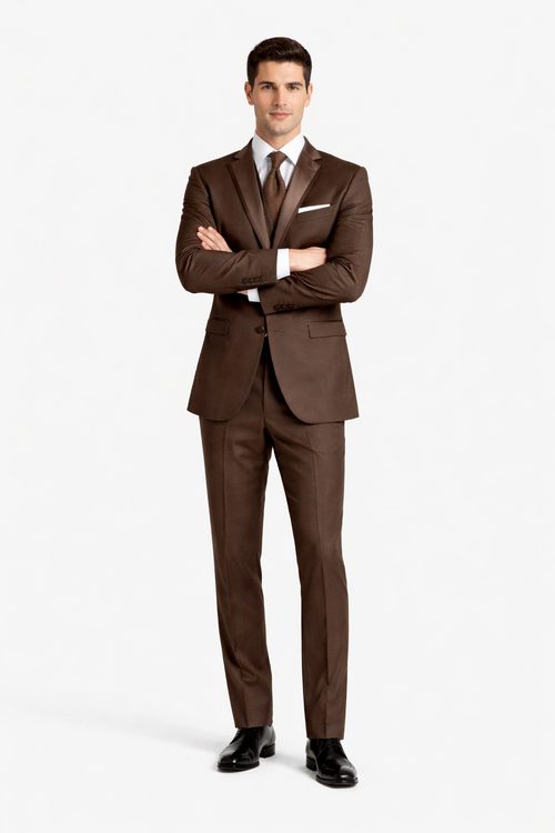 Smoking Traje - Esmoquin - Smoking Para Hombre - One Button Trajes De Novio - Chocolate Tuxedo