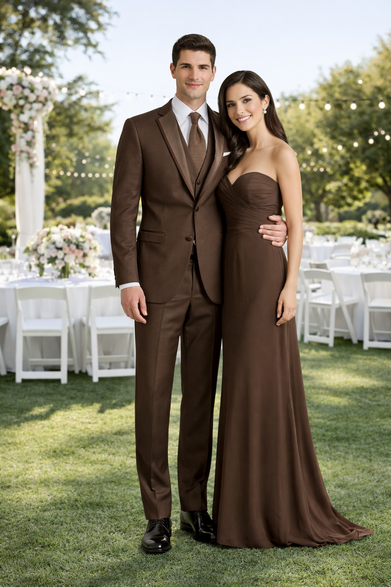 Smoking Traje - Esmoquin - Smoking Para Hombre - One Button Trajes De Novio - Chocolate Tuxedo