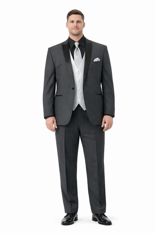 Smoking Traje - Esmoquin - Smoking Para Hombre - Country Wedding Suit Charcoal Grey Tuxedo