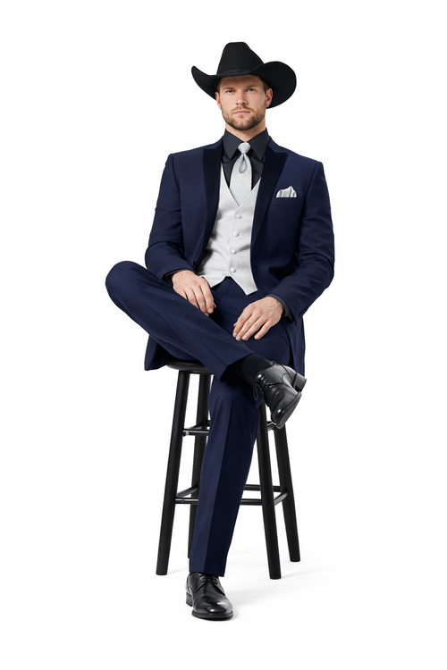 Smoking Traje - Esmoquin - Smoking Para Hombre - Navy Tuxedo