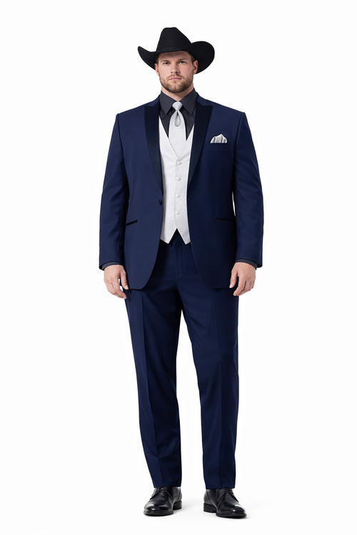 Smoking Traje - Esmoquin - Smoking Para Hombre - Navy Tuxedo