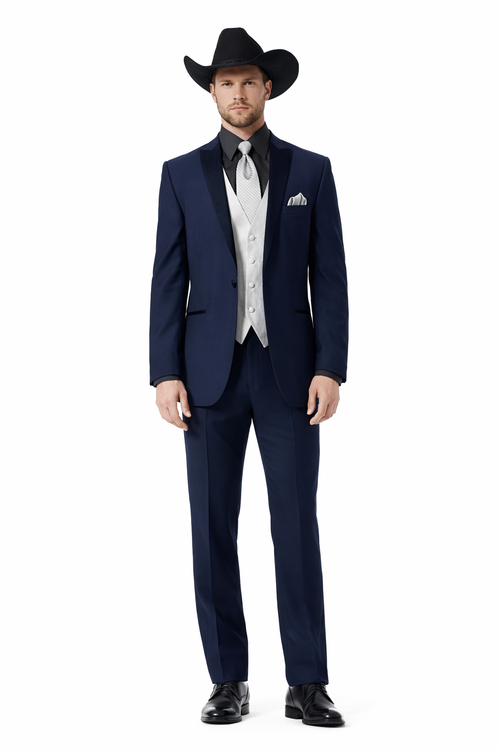 Smoking Traje - Esmoquin - Smoking Para Hombre - Navy Tuxedo