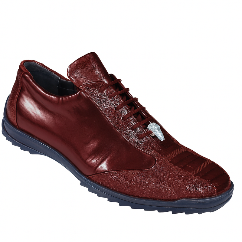 Sneaker de Piel de Avestruz Pata Vino