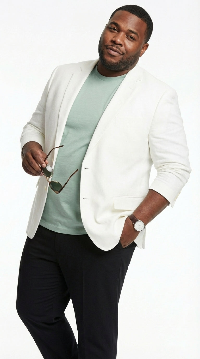 Miami Vice Sonny Crockett Mens White Blazer ā Classic Fit Formal Casual Dress Jacket for Business and Wedding Iconic Characters Pop Culture