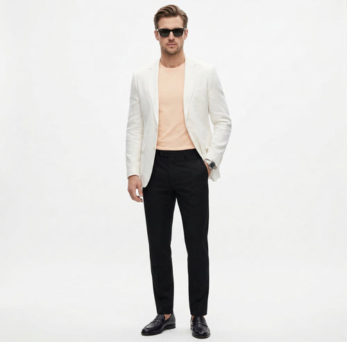 Miami Vice Sonny Crockett Mens White Blazer ā Classic Fit Formal Casual Dress Jacket for Business and Wedding Iconic Characters Pop Culture