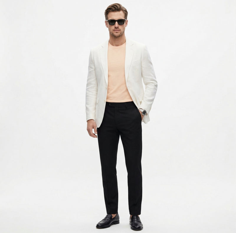 Miami Vice Sonny Crockett Mens White Blazer ā Classic Fit Formal Casual Dress Jacket for Business and Wedding Iconic Characters Pop Culture