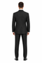 Steve Harvey Black Solid Three Piece Suit