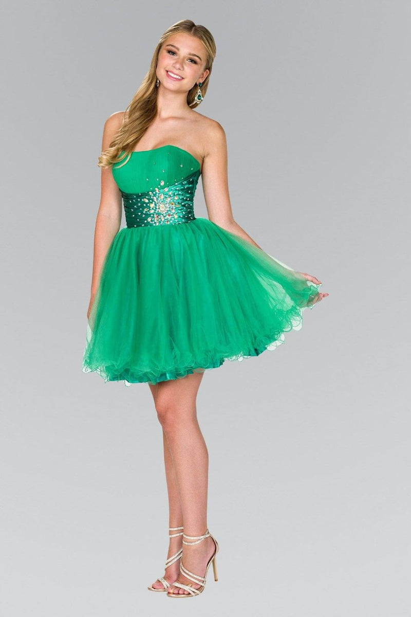 Strapless Sweetheart Tulle Dress by Elizabeth KGS1050