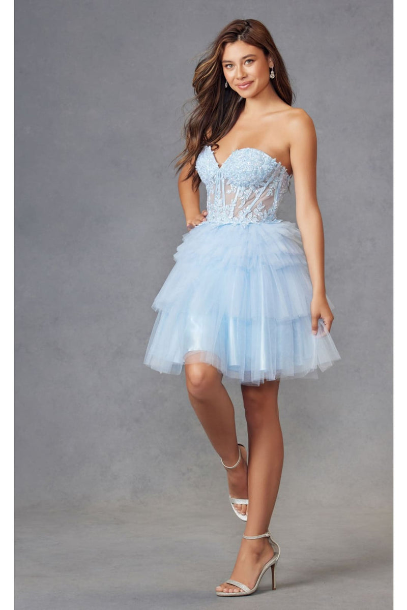 Dama Dresses for Quinceanera in Light Blue Style JT918S Quince Outfit