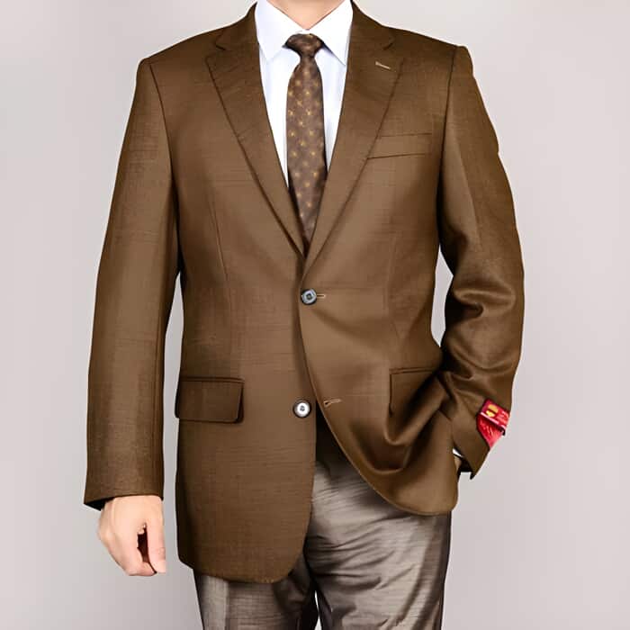 Mens Brown Wool Suit - Any Brand Style Size