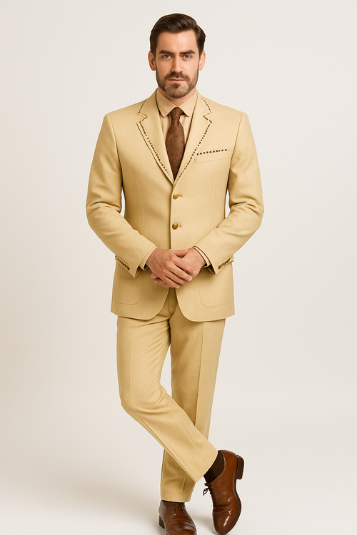 Champagne Groomsmen Suits