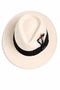 Gangster 100% Australian Wool Crushable Mens Fedora Hat - Removable Feather Gangster White/Black Mens Fedora Hat