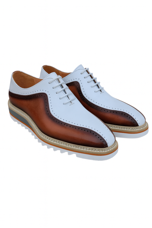 Two-Tone Burnished Brogue Oxford