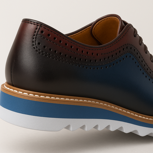 Two-Tone Burnished Brogue Oxford
