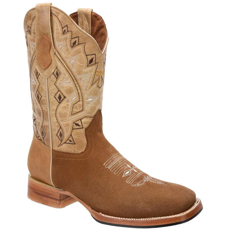 Cowboy Boot Sand Nubuck Square Toe