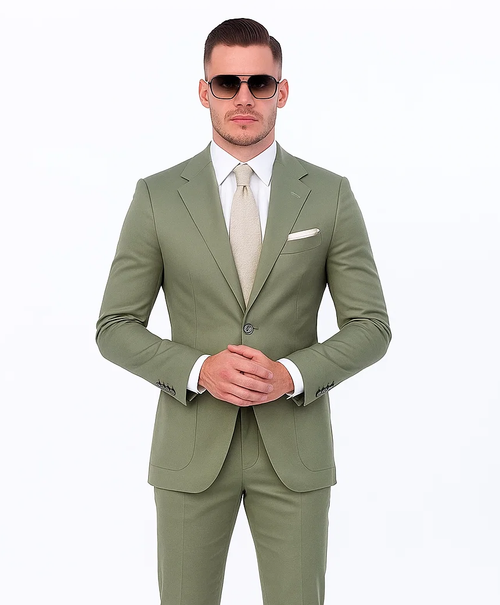 Sage Green Groomsmen Suit