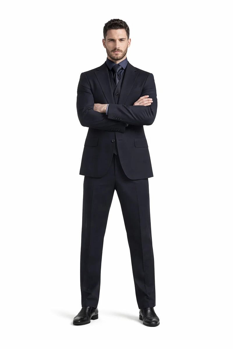 Mens John Wick Vested Black Slim Fit Suit Package + Shirt & Tie - "High Quality Real Suit"