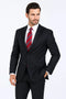 High-Quality Construction 2 Button Dark Navy Blue Suit For Men MiniStripe Ultimate Tayloring&Wool