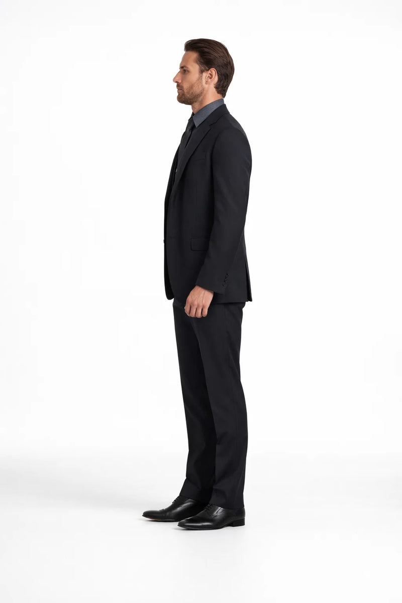 Mens John Wick Vested Black Slim Fit Suit Package + Shirt & Tie - "High Quality Real Suit"