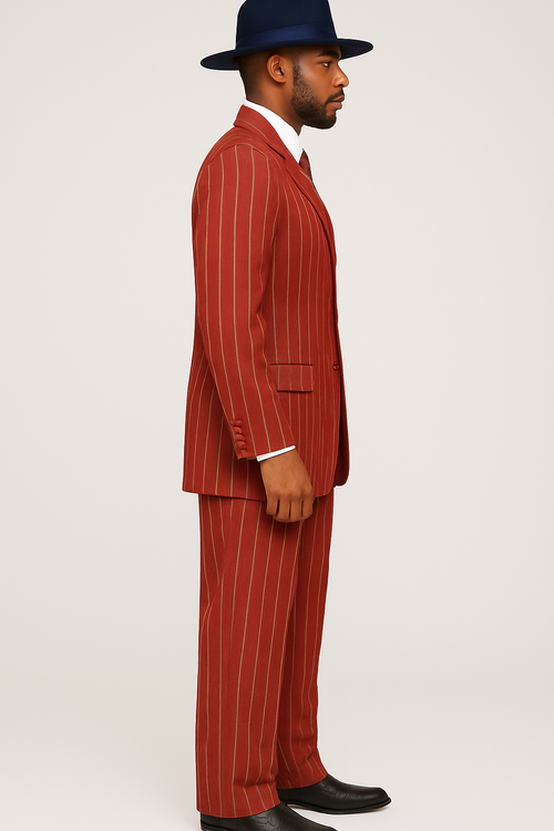 Red Zoot Suit - 1920s Suit - Gangster Long Suit
