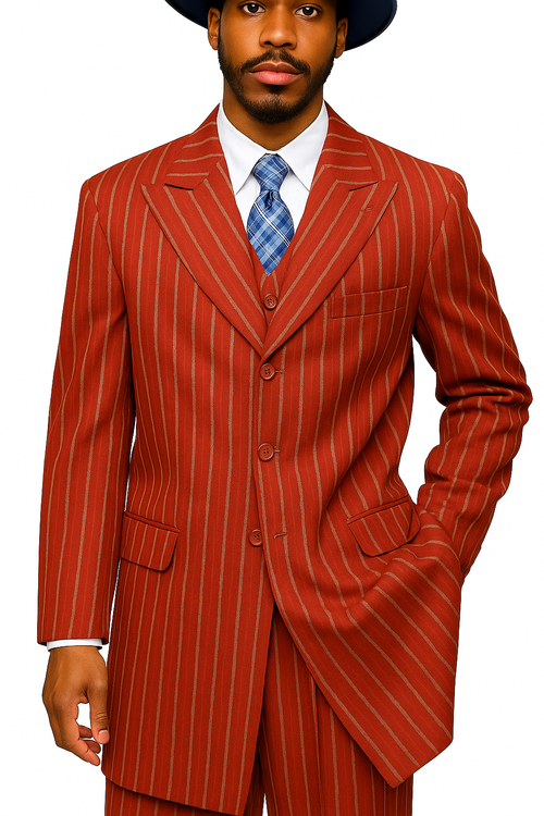 Red Zoot Suit - 1920s Suit - Gangster Long Suit