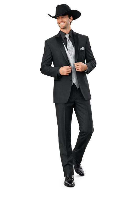 Smoking Traje - Esmoquin - Smoking Para Hombre - Country Wedding Suits Black Tuxedo