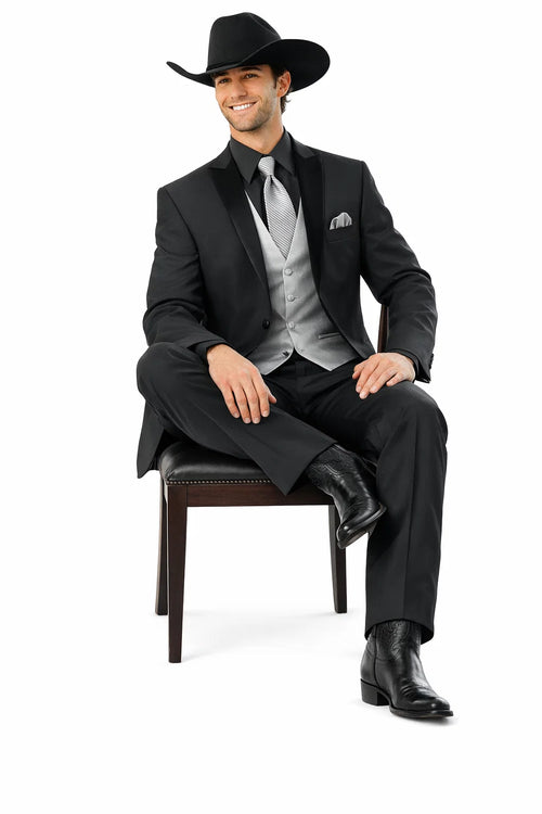 Smoking Traje - Esmoquin - Smoking Para Hombre - Country Wedding Suits Black Tuxedo