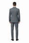 Suits With Baggy Pleated Pants - Wide Leg Pants 100% Wool - Classic Fit Gray Color by Rossiman