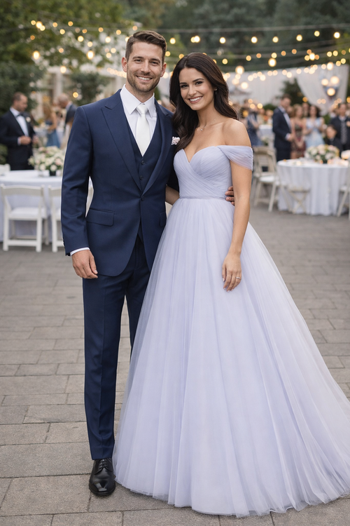 Suits With Baggy Pleated Pants - Wide Leg Pants 100% Wool - Classic Fit in Navy Single Breast Lapel by Rossiman