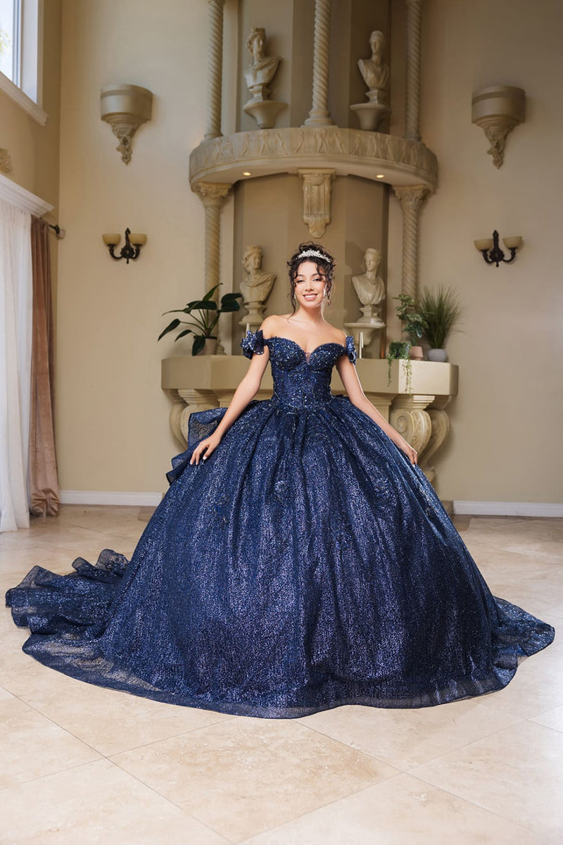 Sweet 16 Dress Off Shoulder Floral Lace Prom Ball Gown By Layla K LK265