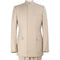 Tan Mandarin Collar Classic Fit Clergy Suit with Pleated Pants