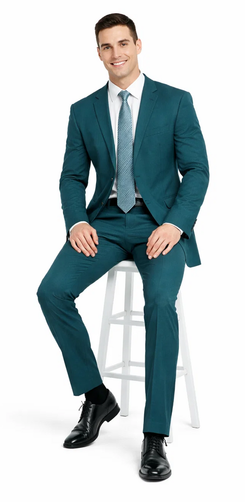 Teal Suit - Dark Teal Suit - Teal Blue Suit