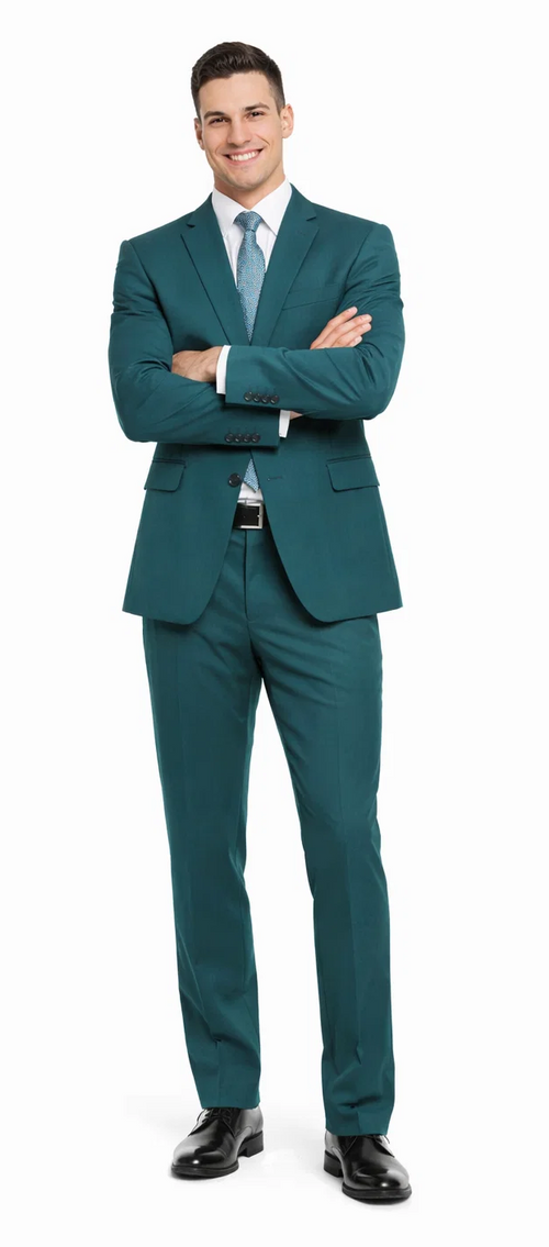 Teal Suit - Dark Teal Suit - Teal Blue Suit