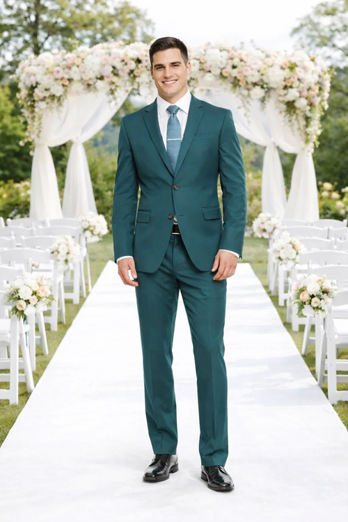 Teal Suit - Dark Teal Suit - Teal Blue Suit