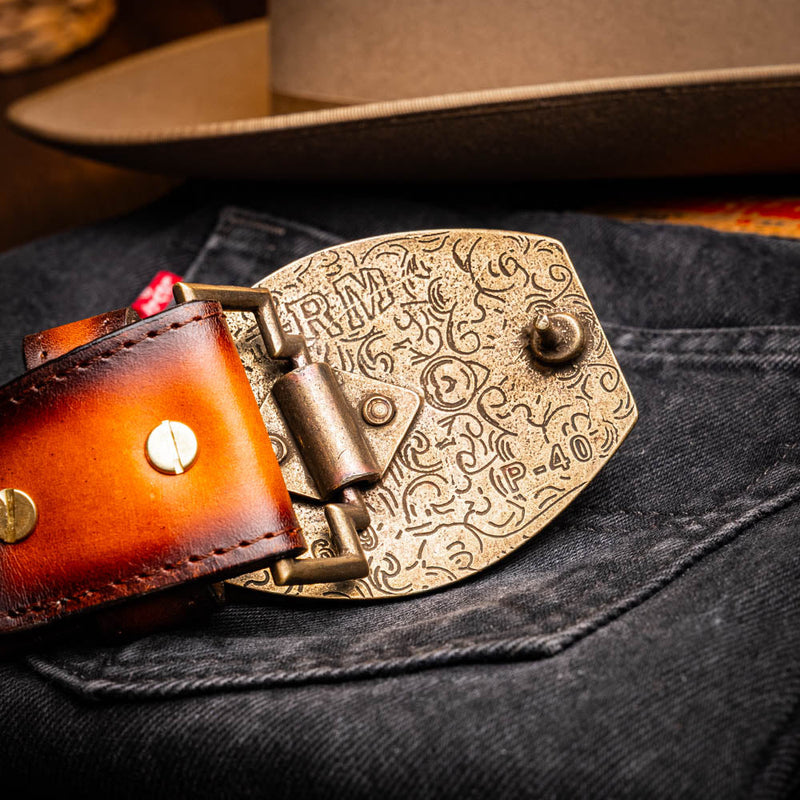 Marco Di Milano Texas Belt - Aged Maple Leather Dress Shoe
