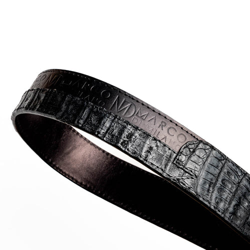 Marco Di Milano "Texas Belt" Black Leather Luxury Shoe