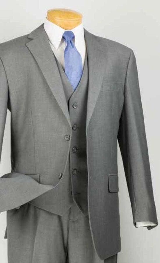Three Piece Classic Fit Vested Suit Color Khaki main image 0