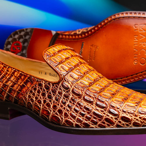 Marco Di Milano Trento Rustic Cognac Leather Shoe