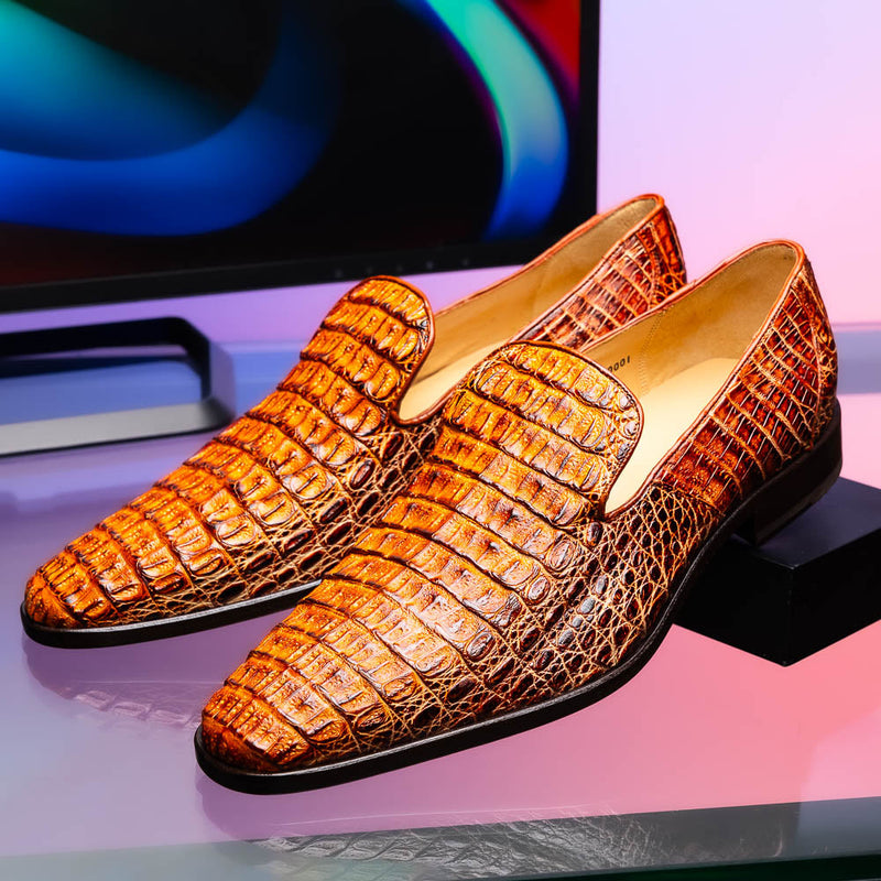 Marco Di Milano Trento Rustic Cognac Leather Shoe